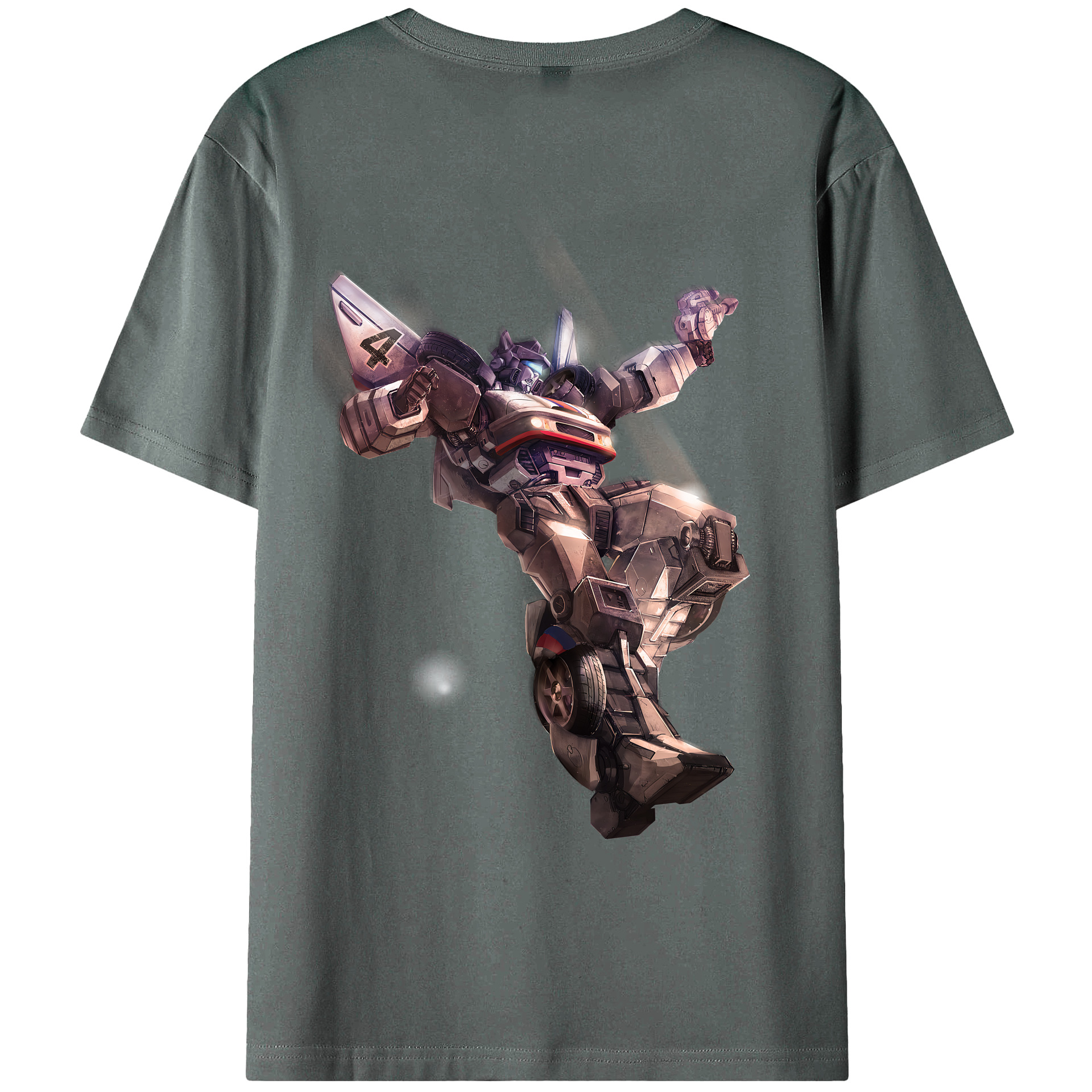 （画像用） Transformers トランスフォーマー 綿100％ メンズ半袖Tシャツ（バックプリント） 通気性